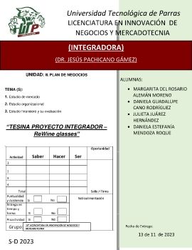 TESINA COMPLETA PROYECTO INTEGRADOR REWINE GLASSES DECIMO CUATRIMESTRE