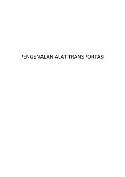 PENGENALAN ALAT TRANSPORTASI
