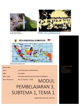 MODUL PEMBELAJARAN 3, subtema 1, tema 1