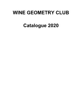 WINE GEOMETRY CLUB - Catalogue 2020