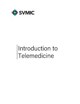 Part 1 Introduction to Telemedicine