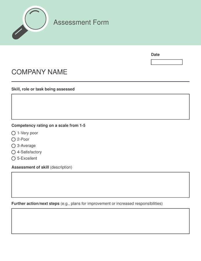 Assessment Form
