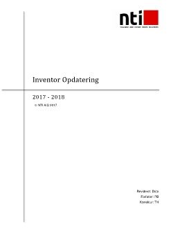Inventor 2018 - Opdatering fra 2017