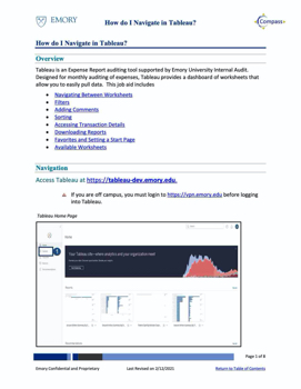 How do I Navigate in Tableau? 