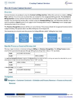 How do I Create Contract Invoices
