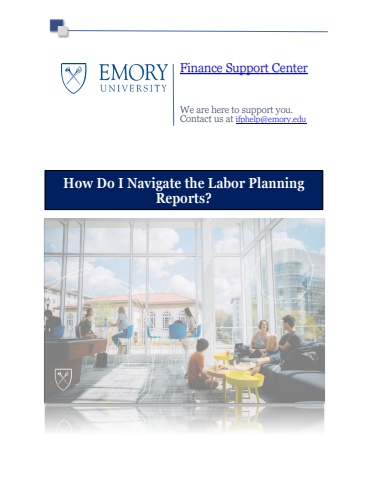 How Do I Navigate to the Labor Planning Reports