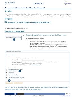 How do I View the AP Dashboard