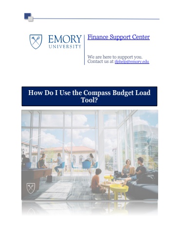 How Do I Use The Compass Budget Load Tool?
