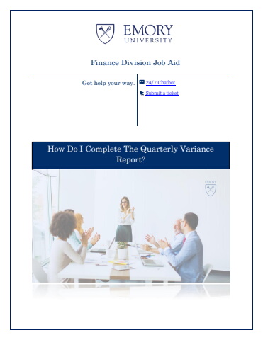 How Do I Complete the Quarterly Variance Report?