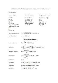 CÁLCULO DE LOS PARÁMETROS ELÉCTRICOS DE LA LÍNEA DE TRANSMISIÓN EN 115kV, CON DISPOSITIVOS FACT'S