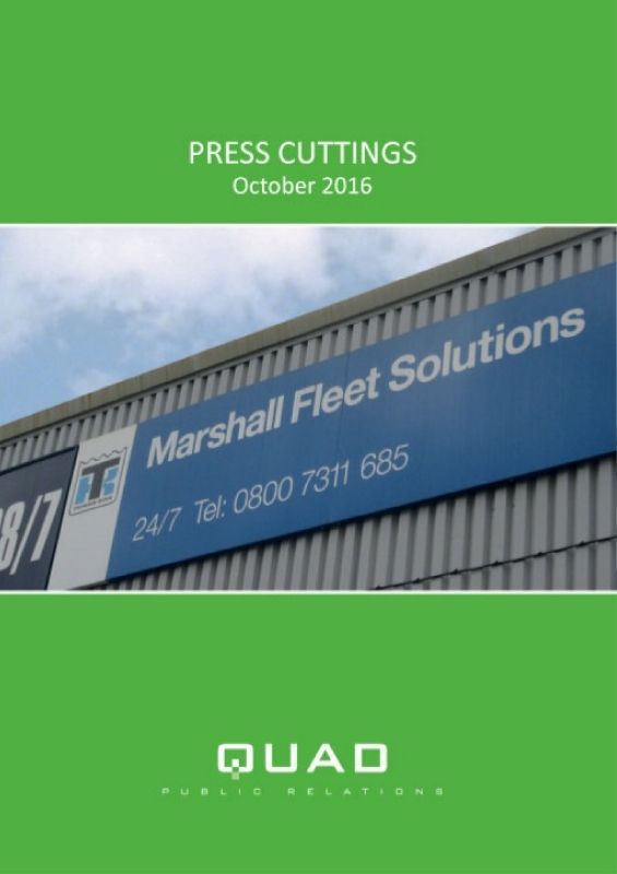 Marshall Fleet Solutions Press Cuttings October 2016