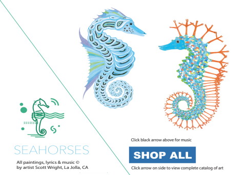 all horses flip book binder page for seahorses