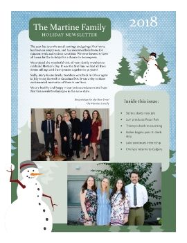 christmas newsletter 2018