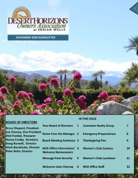 2020 November Newsletter