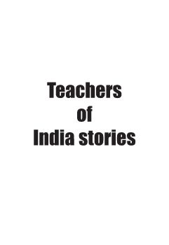 Teachers of India Stories