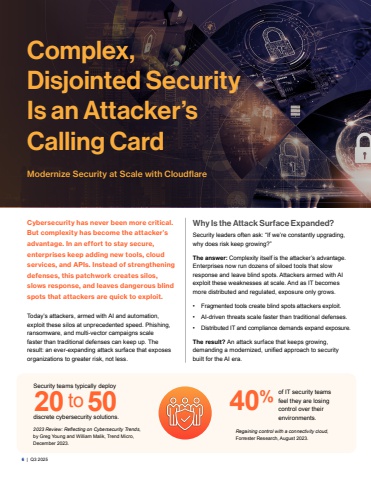 Complext Disjointed Security is a Calling Card for Attackers