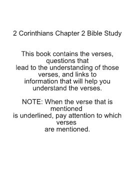 2 Corinthians chapter 2 handout flip pdf