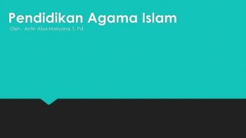 Pendidikan Agama Islam