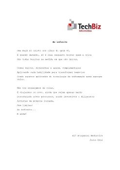 Ao infinito - TechBiz