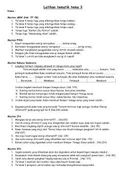Print Latihan tematik tema 3 4A
