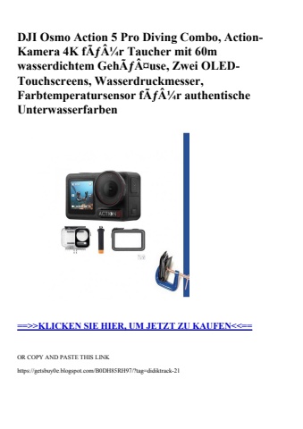 9053 dji osmo action 5 pro diving combo  action-kamera 4k fãƒâ¼r taucher mit 60m wasserdichtem gehãƒâ¤us