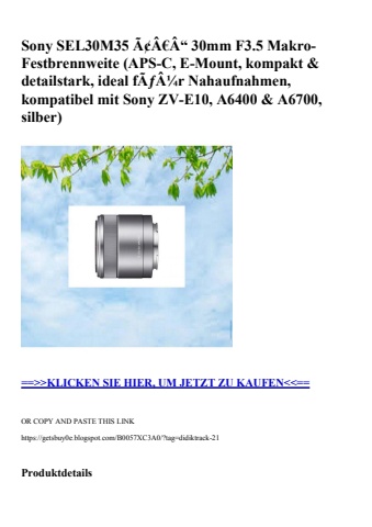 5771 sony sel30m35 ã¢â€â“ 30mm f3