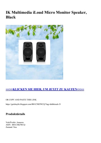 4925 ik multimedia iloud micro monitor speaker  black