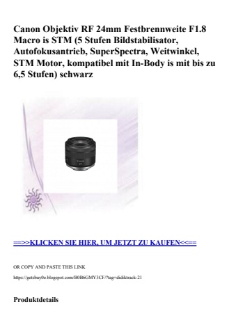 3887 canon objektiv rf 24mm festbrennweite f1