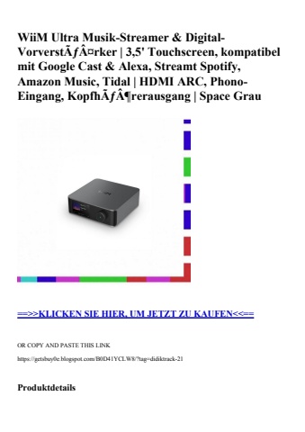 6039 wiim ultra musik-streamer   digital-vorverstãƒâ¤rker   3 5' touchscreen  kompatibel mit google cast