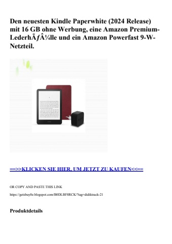 6633 den neuesten kindle paperwhite  2024 release  mit 16 gb ohne werbung  eine amazon premium-lederhãƒâ
