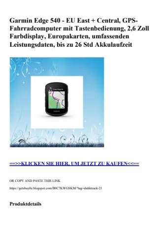 1805 garmin edge 540 - eu east   central  gps-fahrradcomputer mit tastenbedienung  2 6 zoll farbdisplay