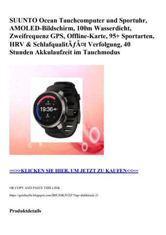 9813 suunto ocean tauchcomputer und sportuhr  amoled-bildschirm  100m wasserdicht  zweifrequenz gps  off