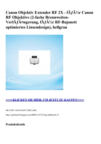9403 canon objektiv extender rf 2x - fãƒâ¼r canon rf objektive  2-fache brennweiten-verlãƒâ¤ngerung  fãƒ