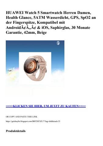 3861 huawei watch 5 smartwatch herren damen  health glance  5atm wasserdicht  gps  spo2 an der fingerspi