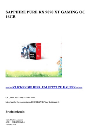 5719 sapphire pure rx 9070 xt gaming oc 16gb