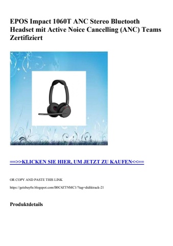 8932 epos impact 1060t anc stereo bluetooth headset mit active noice cancelling  anc  teams zertifiziert