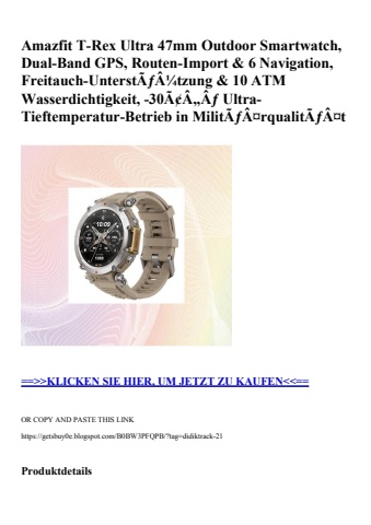 9647 amazfit t-rex ultra 47mm outdoor smartwatch  dual-band gps  routen-import   6 navigation  freitauch