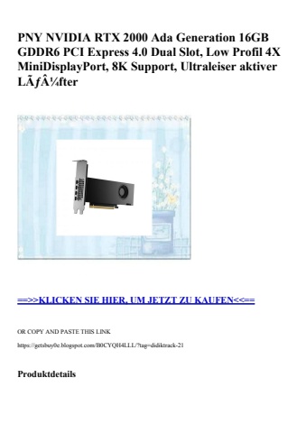 6399 pny nvidia rtx 2000 ada generation 16gb gddr6 pci express 4