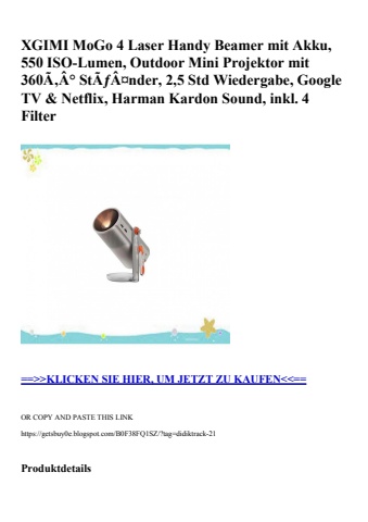 5918 xgimi mogo 4 laser handy beamer mit akku  550 iso-lumen  outdoor mini projektor mit 360ã‚â° stãƒâ¤n
