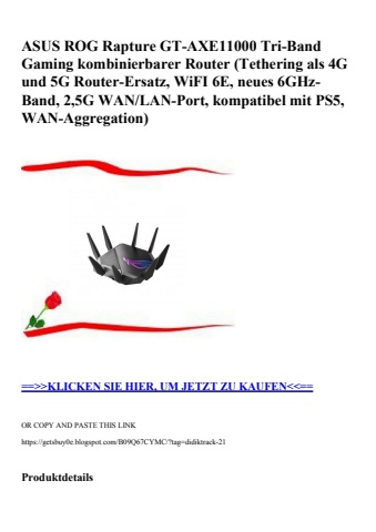 5910 asus rog rapture gt-axe11000 tri-band gaming kombinierbarer router  tethering als 4g und 5g router-