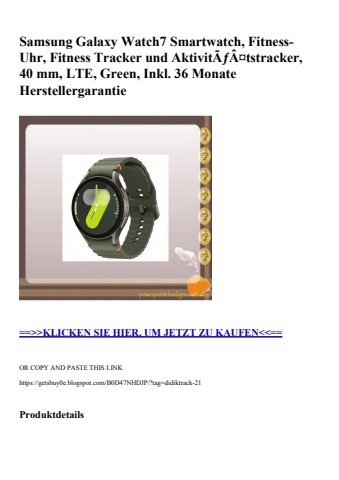 2677 samsung galaxy watch7 smartwatch  fitness-uhr  fitness tracker und aktivitãƒâ¤tstracker  40 mm  lte