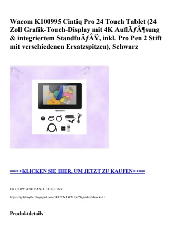 5657 wacom k100995 cintiq pro 24 touch tablet  24 zoll grafik-touch-display mit 4k auflãƒâ¶sung   integr