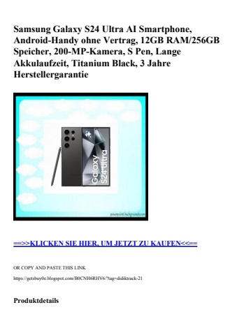 2335 samsung galaxy s24 ultra ai smartphone  android-handy ohne vertrag  12gb ram 256gb speicher  200-mp