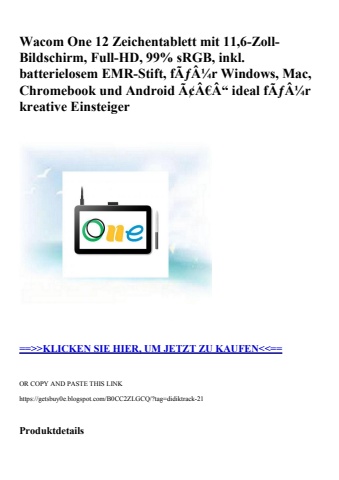 4092 wacom one 12 zeichentablett mit 11 6-zoll-bildschirm  full-hd  99  srgb  inkl