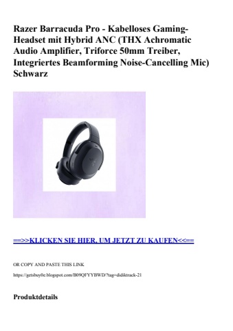 2669 razer barracuda pro - kabelloses gaming-headset mit hybrid anc  thx achromatic audio amplifier  tri