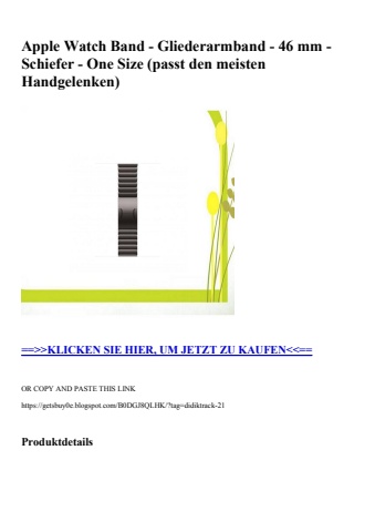 9549 apple watch band - gliederarmband - 46 mm - schiefer - one size  passt den meisten handgelenken