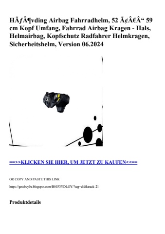 8983 hãƒâ¶vding airbag fahrradhelm  52 ã¢â€â“ 59 cm kopf umfang  fahrrad airbag kragen - hals  helmairba