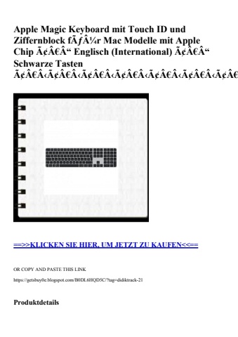 8203 apple magic keyboard mit touch id und ziffernblock fãƒâ¼r mac modelle mit apple chip ã¢â€â“ englisc