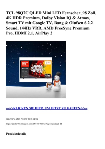 2532 tcl 98q7c qled mini led fernseher  98 zoll  4k hdr premium  dolby vision iq   atmos  smart tv mit g