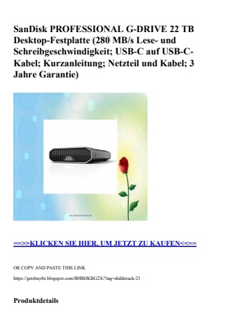 2240 sandisk professional g-drive 22 tb desktop-festplatte  280 mb s lese- und schreibgeschwindigkeit  u